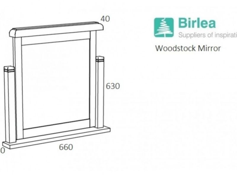 Birlea Woodstock Oak Dressing Table Mirror