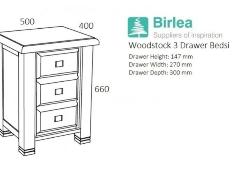 Birlea Woodstock Oak Bedside