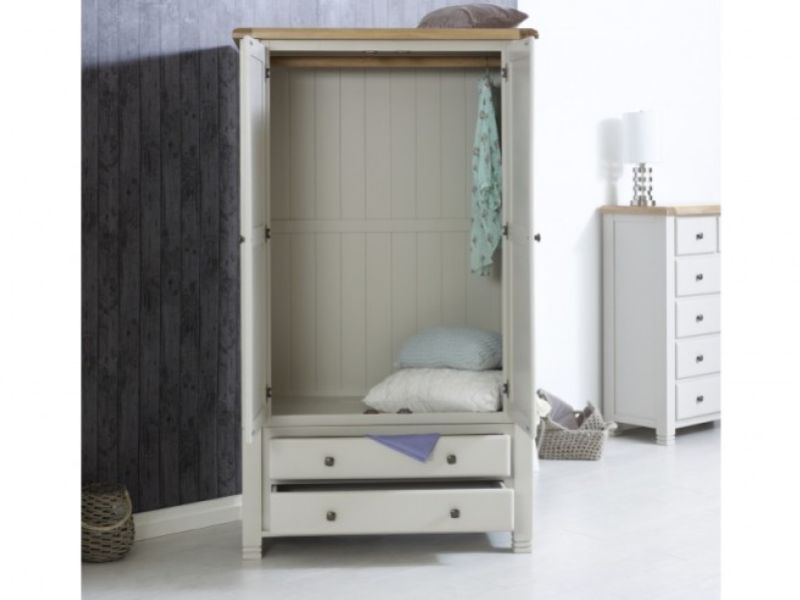 Birlea Woodstock 2 Door 2 Drawer Grey Wardrobe