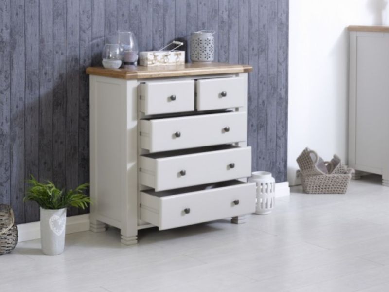 Birlea Woodstock 3 Plus 2 Drawer Grey Chest