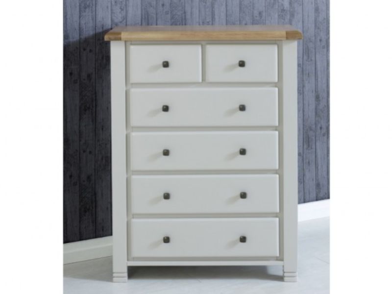 Birlea Woodstock 4 Plus 2 Drawer Grey Chest