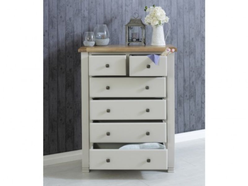 Birlea Woodstock 4 Plus 2 Drawer Grey Chest