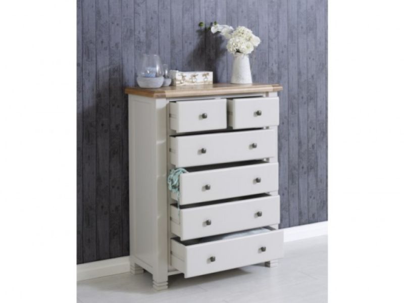 Birlea Woodstock 4 Plus 2 Drawer Grey Chest