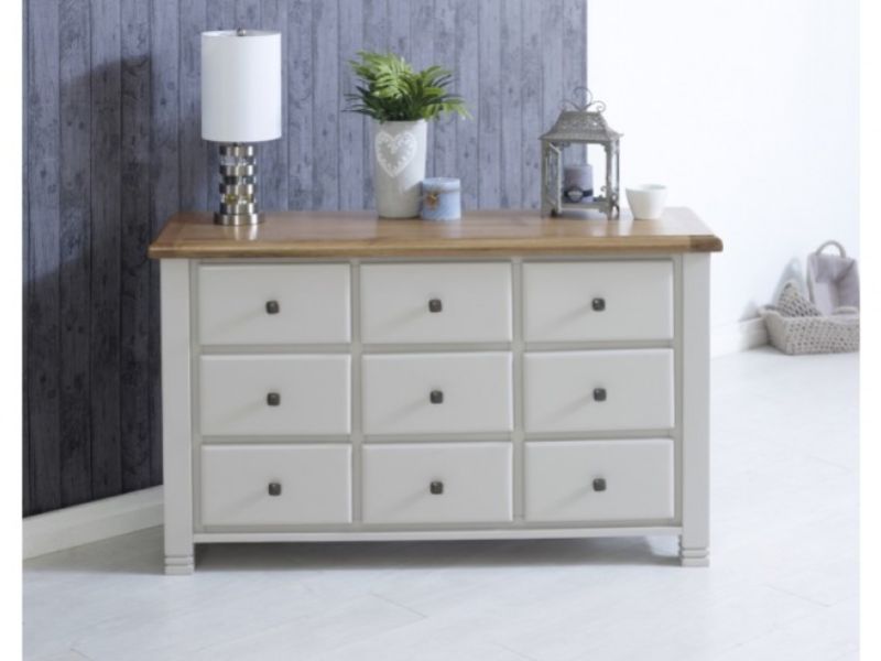 Birlea Woodstock 9 Drawer Grey Chest