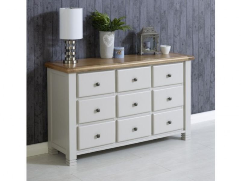 Birlea Woodstock 9 Drawer Grey Chest