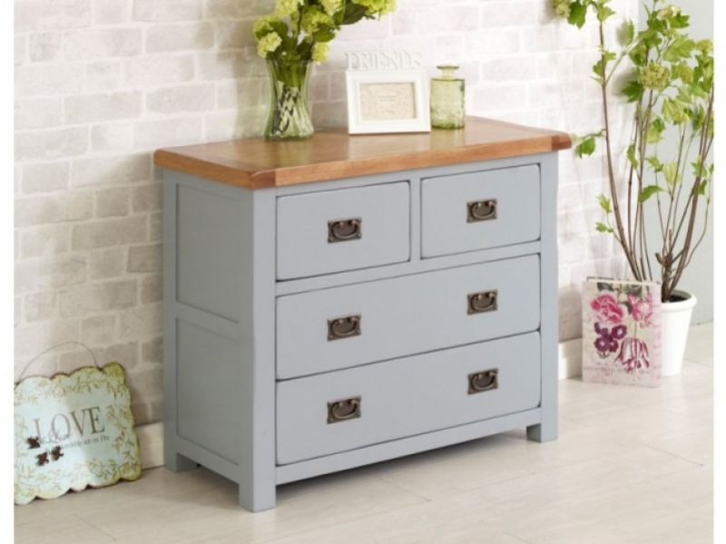 Birlea New Hampshire Grey 2 Plus 2 Drawer Chest