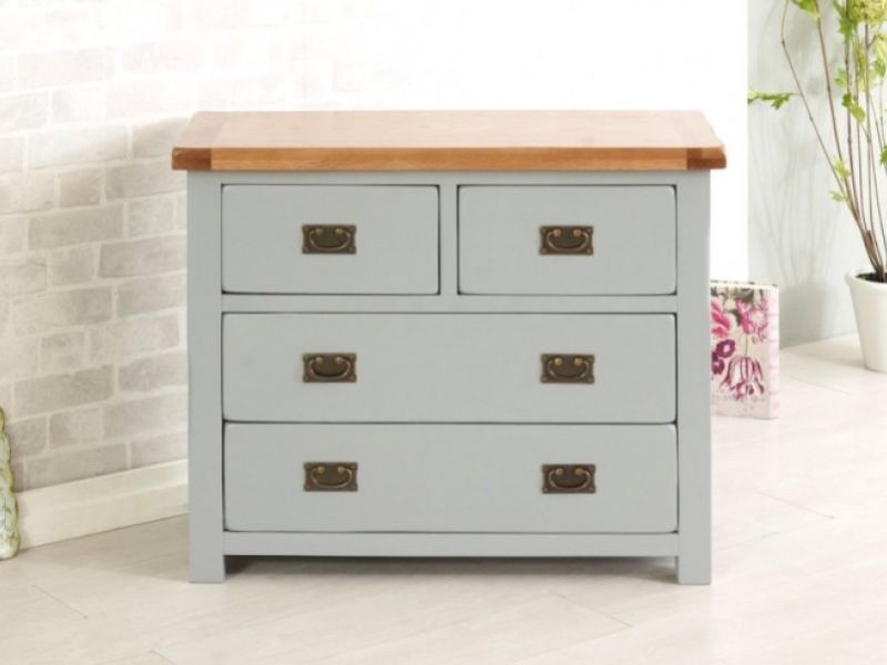 Birlea New Hampshire Grey 2 Plus 2 Drawer Chest