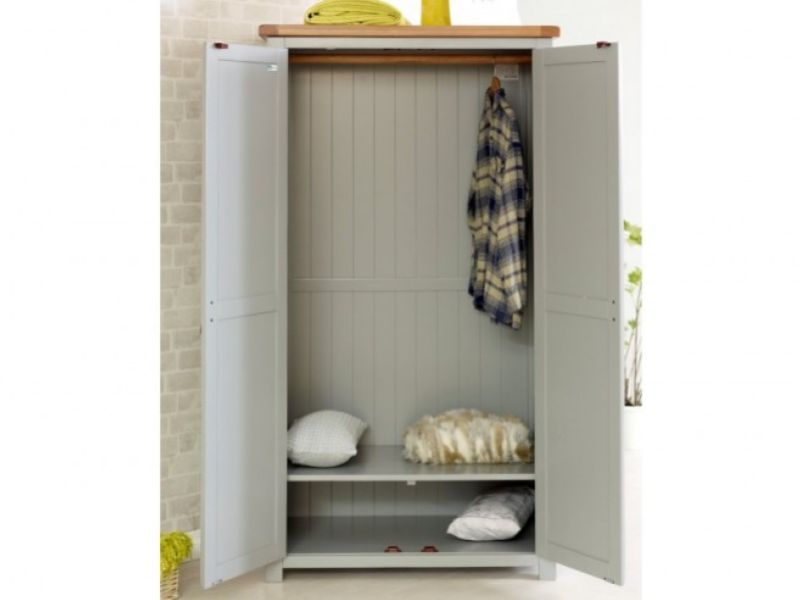 Birlea New Hampshire Grey 2 Door Wardrobe