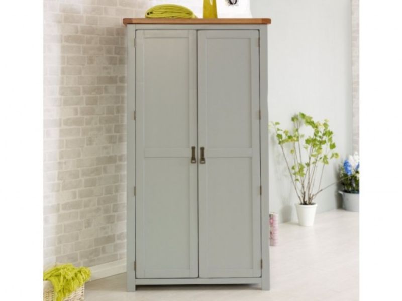 Birlea New Hampshire Grey 2 Door Wardrobe