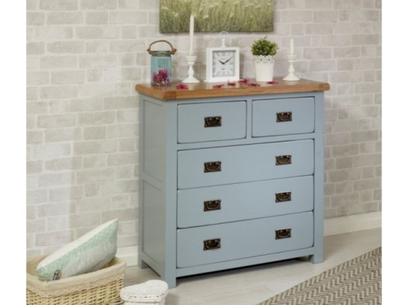 Birlea New Hampshire Grey 3 Plus 2 Drawer Chest