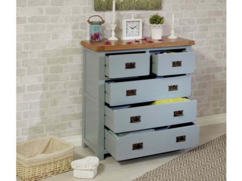 Birlea New Hampshire Grey 3 Plus 2 Drawer Chest