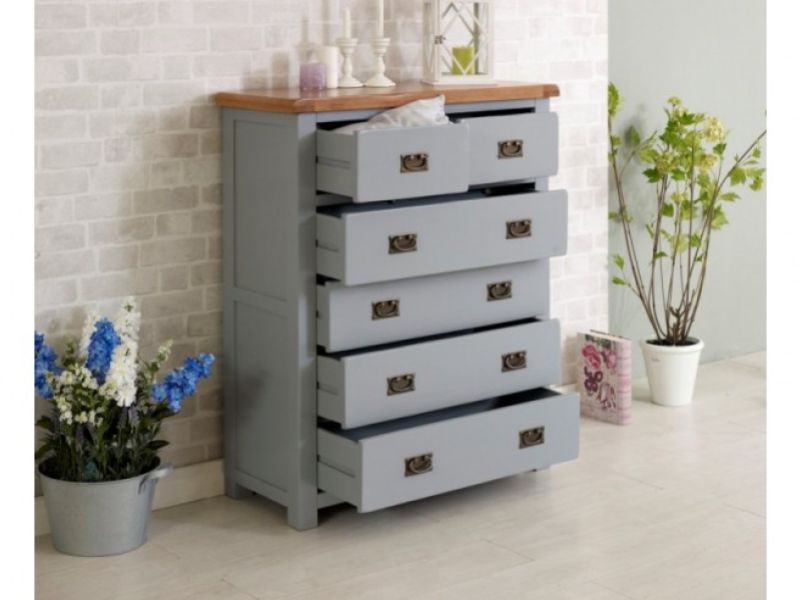 Birlea New Hampshire Grey 4 Plus 2 Drawer Chest