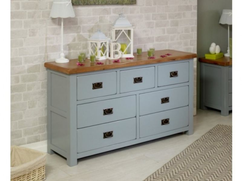 Birlea New Hampshire Grey 4 Plus 3 Drawer Chest