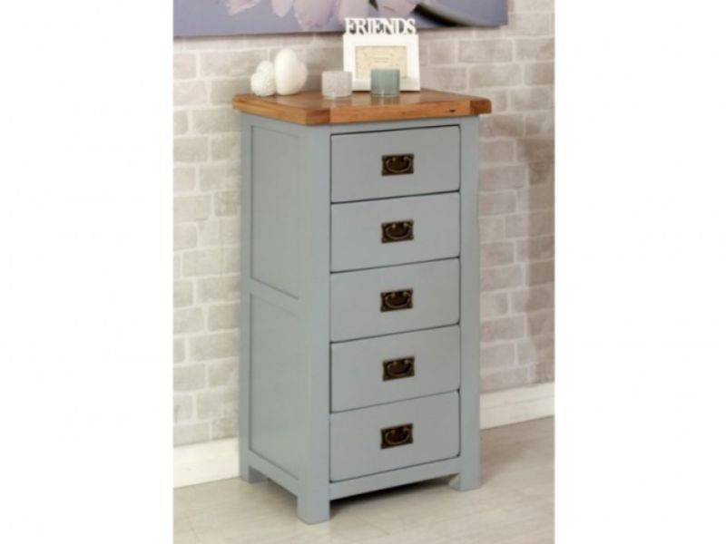 Birlea New Hampshire Grey 5 Drawer Chest