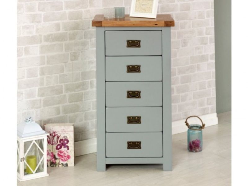 Birlea New Hampshire Grey 5 Drawer Chest