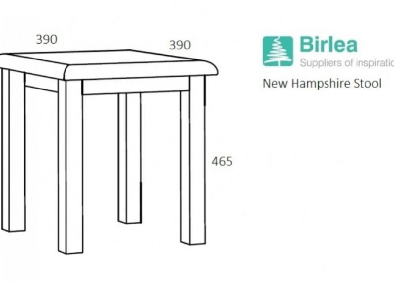 Birlea New Hampshire Cream Dressing Table Stool