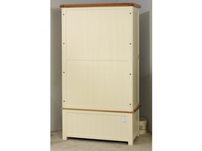 Birlea New Hampshire Cream And Oak 2 Door 1 Drawer Wardrobe