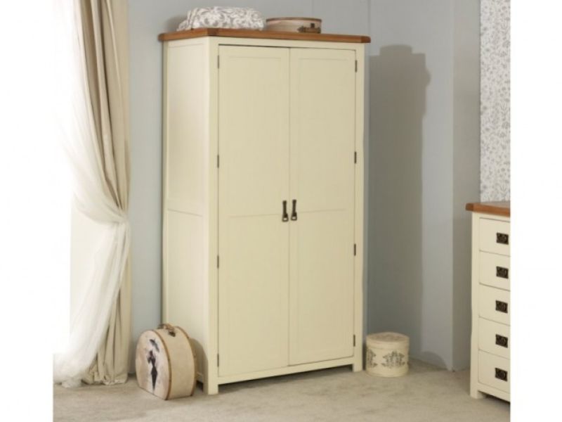 Birlea New Hampshire Cream And Oak 2 Door Wardrobe