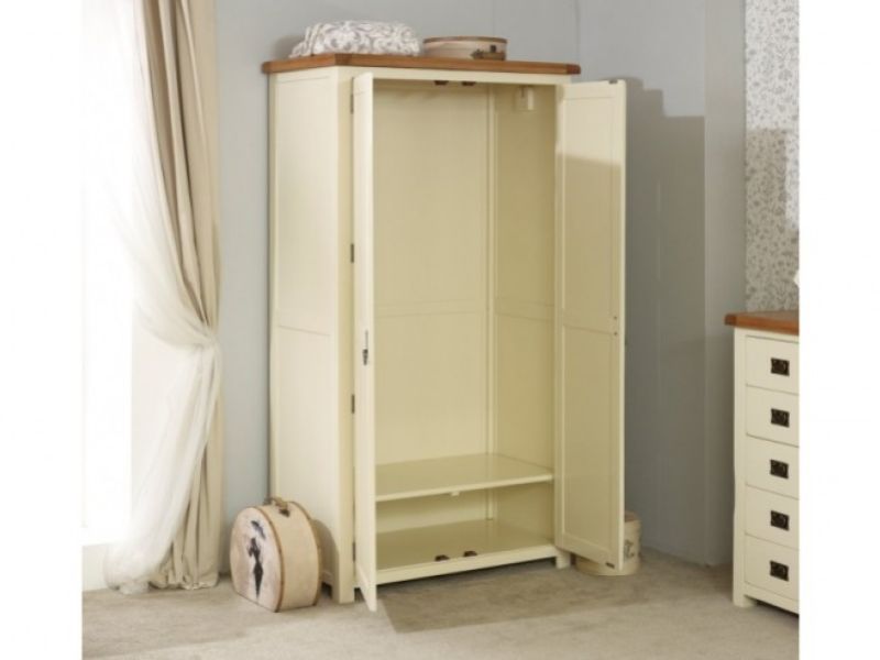 Birlea New Hampshire Cream And Oak 2 Door Wardrobe