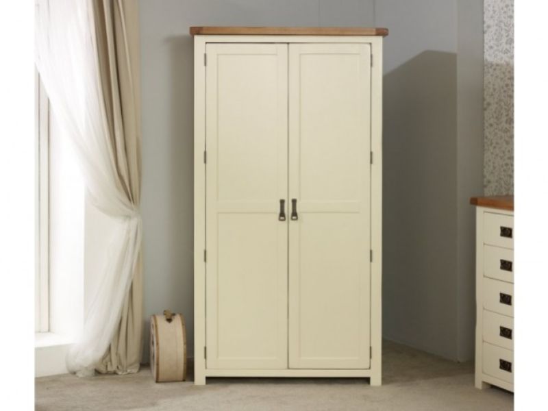 Birlea New Hampshire Cream And Oak 2 Door Wardrobe