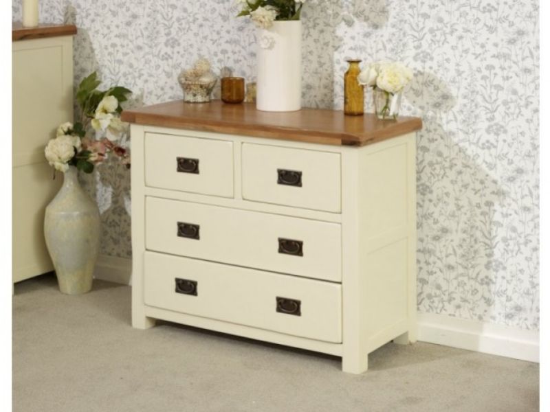 Birlea New Hampshire Cream And Oak 2 Plus 2 Drawer Chest