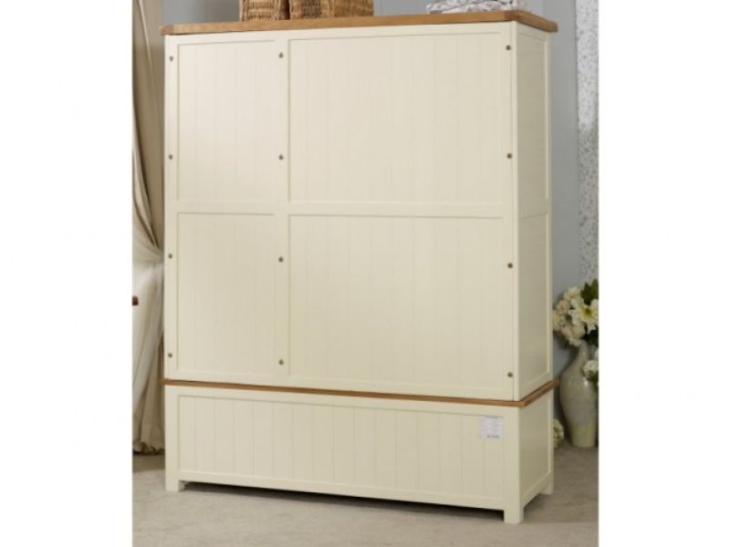 Birlea New Hampshire Cream And Oak 3 Door 2 Drawer Wardrobe