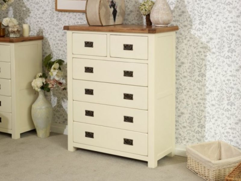 Birlea New Hampshire Cream 4 Plus 2 Drawer Chest