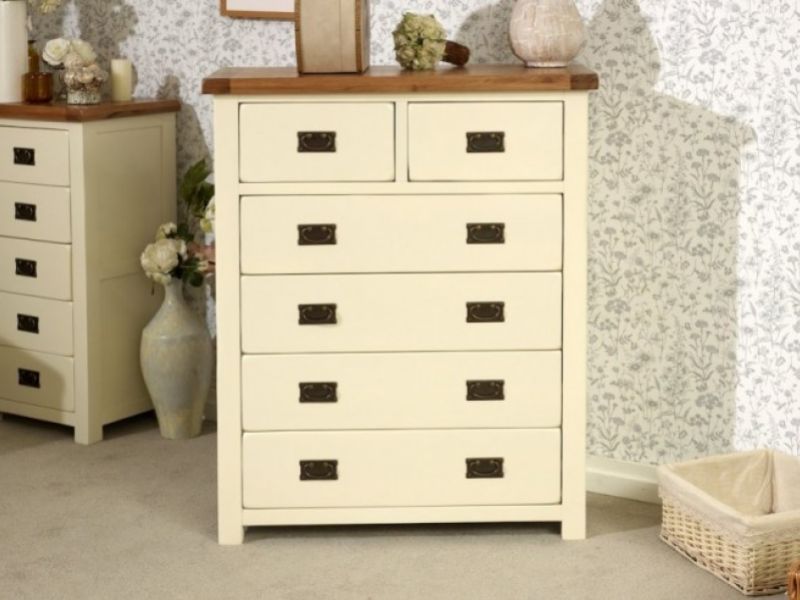 Birlea New Hampshire Cream 4 Plus 2 Drawer Chest