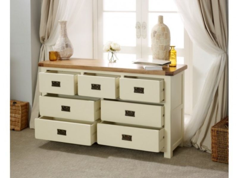 Birlea New Hampshire Cream And Oak 4 Plus 3 Drawer Chest