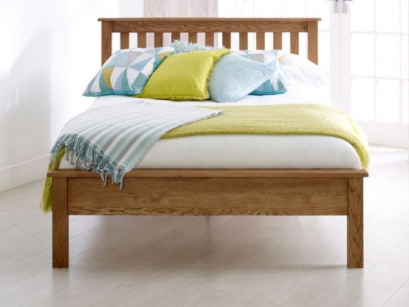 Birlea Malvern 4ft6 Double Oak Wooden Bed Frame With Low Footend