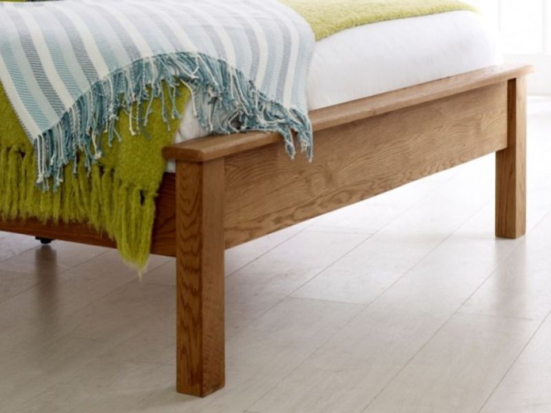 Birlea Malvern 4ft6 Double Oak Wooden Bed Frame With Low Footend