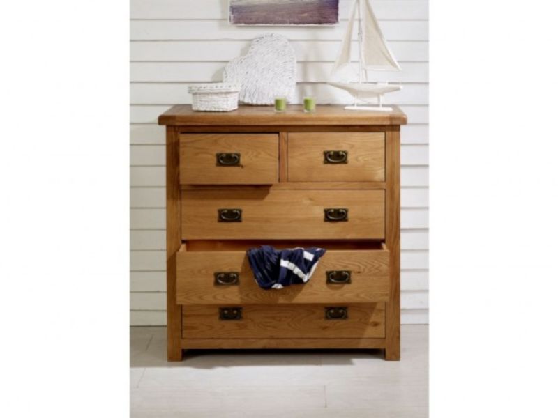 Birlea Malvern Oak 3 Plus 2 Chest Of Drawers