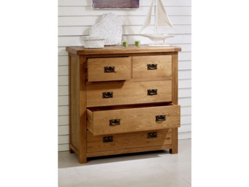 Birlea Malvern Oak 3 Plus 2 Chest Of Drawers