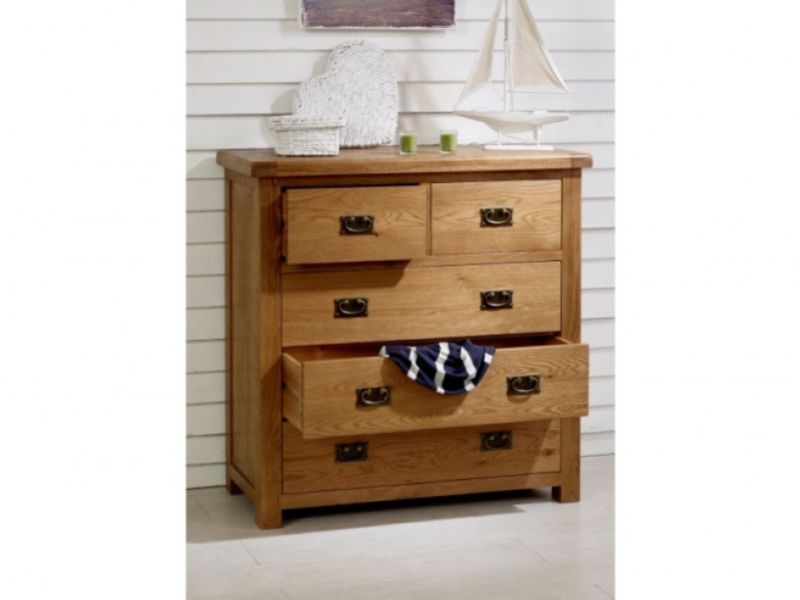 Birlea Malvern Oak 3 Plus 2 Chest Of Drawers