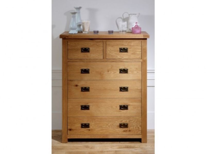 Birlea Malvern Oak 4 Plus 2 Chest Of Drawers