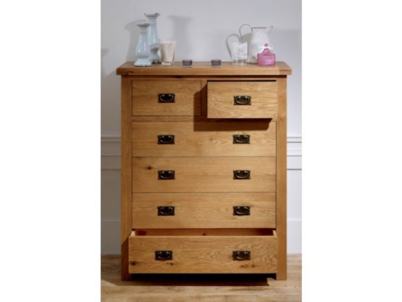 Birlea Malvern Oak 4 Plus 2 Chest Of Drawers