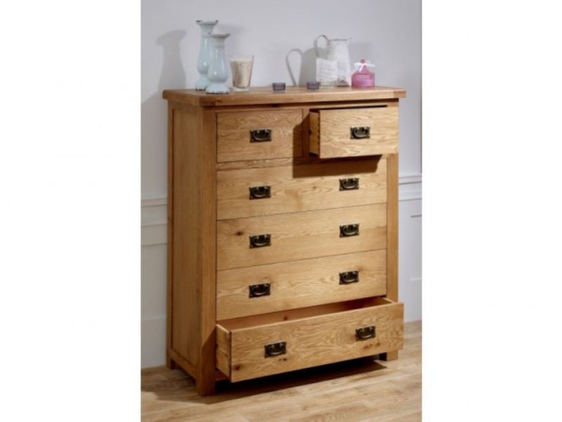 Birlea Malvern Oak 4 Plus 2 Chest Of Drawers