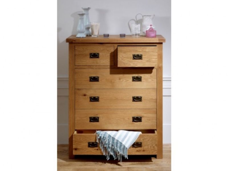 Birlea Malvern Oak 4 Plus 2 Chest Of Drawers