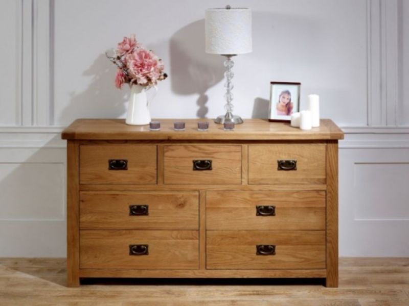 Birlea Malvern Oak 3 Over 4 Chest Of Drawers