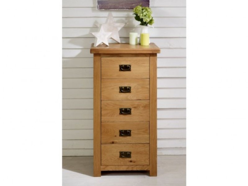 Birlea Malvern Oak 5 Drawer Chest