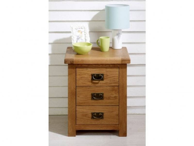 Birlea Malvern Oak 3 Drawer Bedside