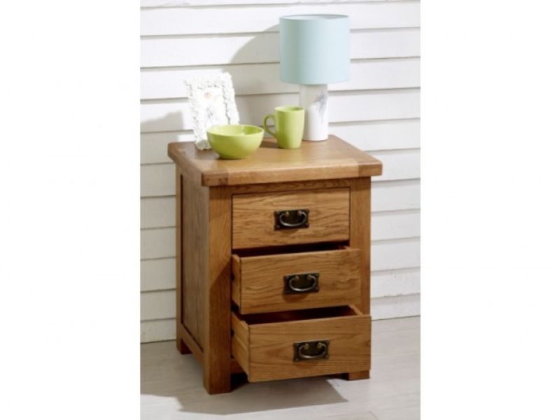 Birlea Malvern Oak 3 Drawer Bedside