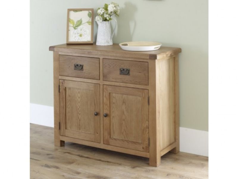 Birlea Malvern Oak 2 Drawer 2 Door Sideboard