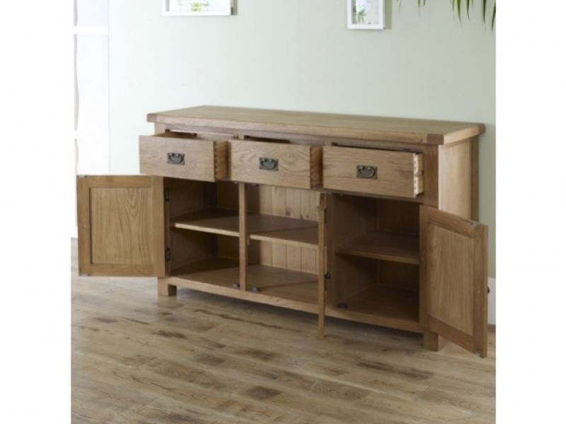 Birlea Malvern Oak 3 Drawer 3 Door Sideboard