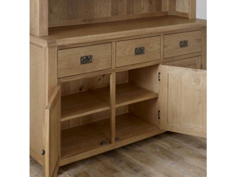 Birlea Malvern Oak 3 Drawer 3 Door Sideboard