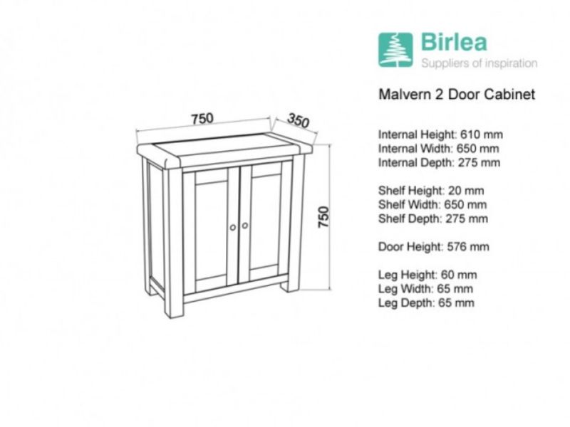 Birlea Malvern 2 Door Cabinet