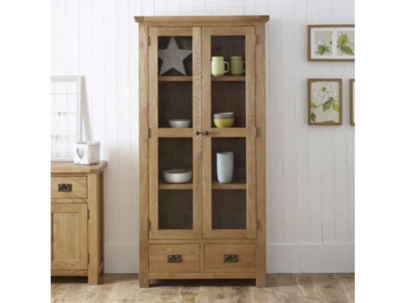 Birlea Malvern 2 Drawer Display Cabinet