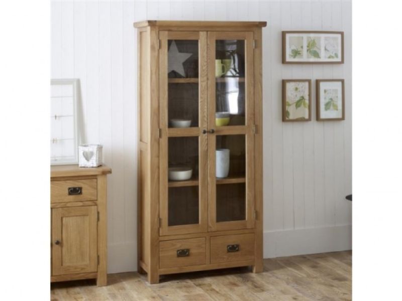 Birlea Malvern 2 Drawer Display Cabinet