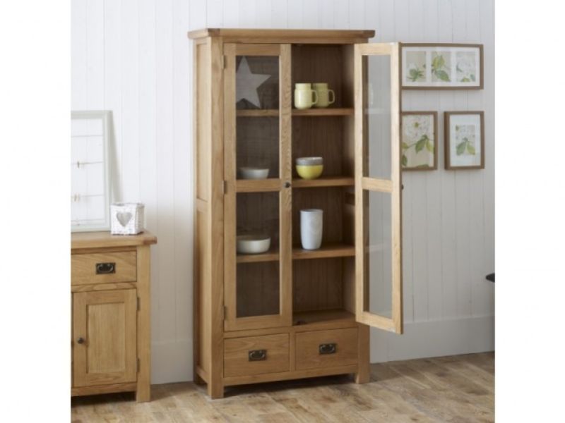 Birlea Malvern 2 Drawer Display Cabinet