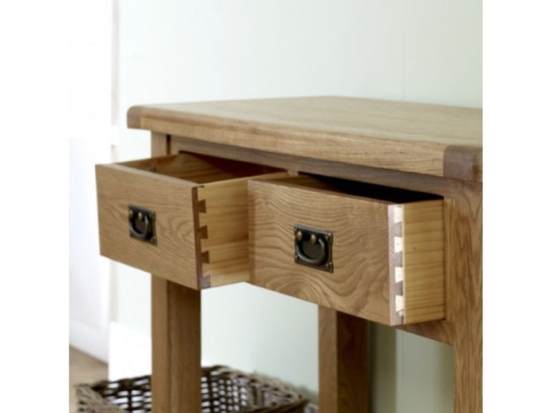 Birlea Malvern Oak 2 Drawer Console Table